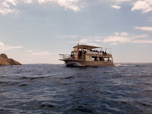 Cruising on Barba Šime boat